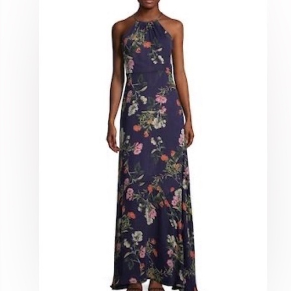 Parker NY floral chiffon formal maxi dress XS - Picture 12 of 12